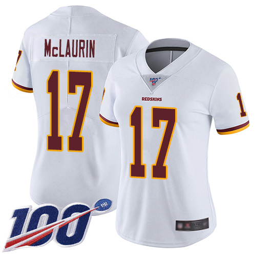 Washington Redskins Limited White Women Terry McLaurin Road Jersey NFL Football #17 100th Season->women nfl jersey->Women Jersey